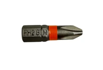 Біти GTM PH2, 25 мм, зі сталі S2, 20 од.