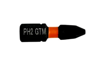 Набір ударних біт GTM Impact PH2, 25 мм зі сталі S2 (профупаковка 20 од)