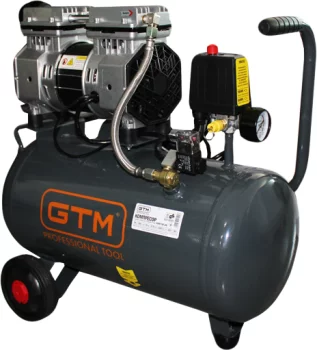 Компресор GTM KAW750-24L, 0,75кВт, 8бар, ресивер 24л, безмасляний