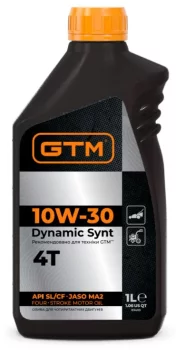 Мастило GTM Dynamic Synt 10W-30 для 4-х тактних двигунів