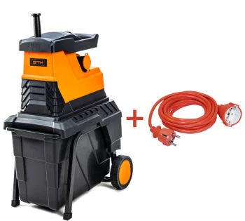 Подрібнювач садовий MS2800/45 KIT, 2,8 кВт, фреза, гілки до 45мм + подовжувач 10м помаранч.