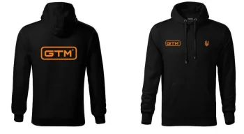 Кофта худі на флісі р.XXL, чорна з логотипом GTM