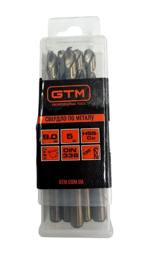 Сверло 9,0 мм GTM HSS-Co5 5шт